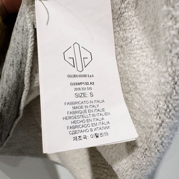 Golden Goose Deluxe Brand, Cereda Sweatshirt, Size Small Oversized Marled Gray - Picture 10 of 16